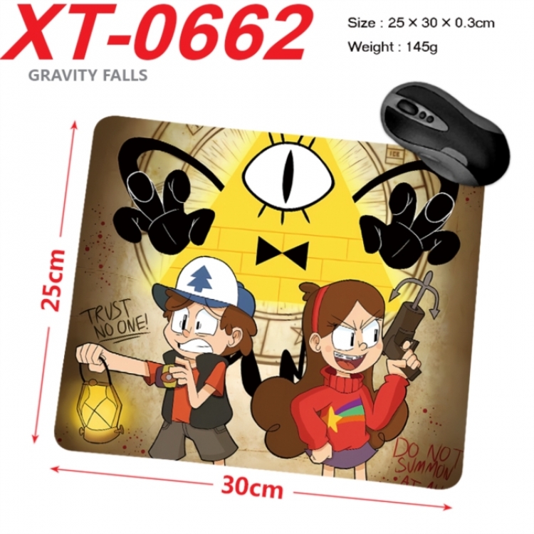 Gravity Falls Anime peripheral new lock edge mouse pad 25X30cm