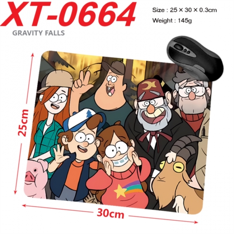 Gravity Falls Anime peripheral new lock edge mouse pad 25X30cm