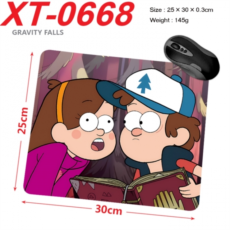 Gravity Falls Anime peripheral new lock edge mouse pad 25X30cm