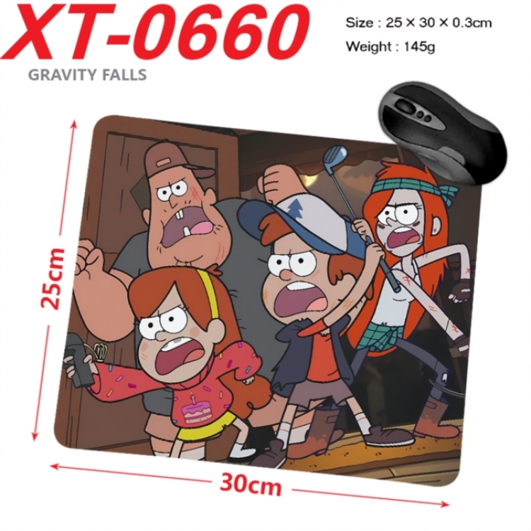 Gravity Falls Anime peripheral new lock edge mouse pad 25X30cm