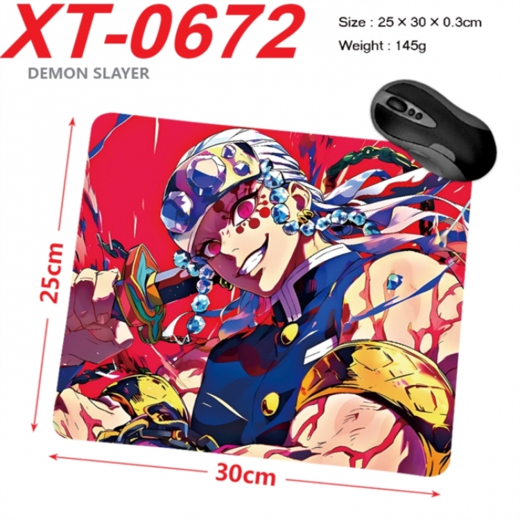 Demon Slayer Kimets Anime peripheral new lock edge mouse pad 25X30cm