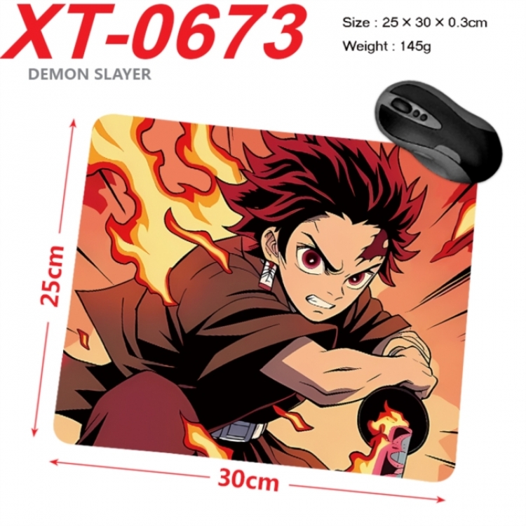 Demon Slayer Kimets Anime peripheral new lock edge mouse pad 25X30cm