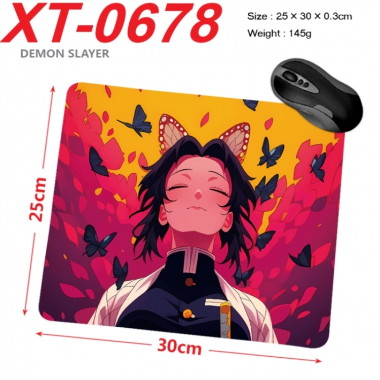 Demon Slayer Kimets Anime peripheral new lock edge mouse pad 25X30cm