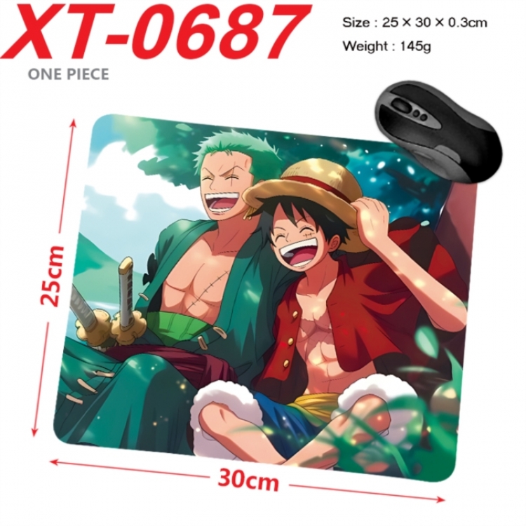 One Piece Anime peripheral new lock edge mouse pad 25X30cm