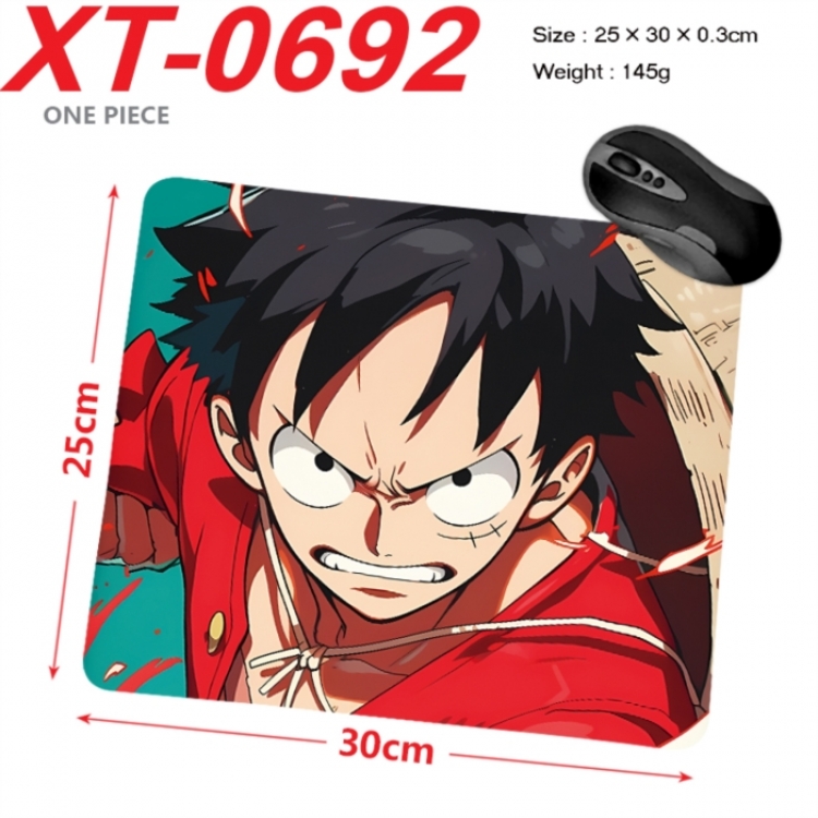 One Piece Anime peripheral new lock edge mouse pad 25X30cm