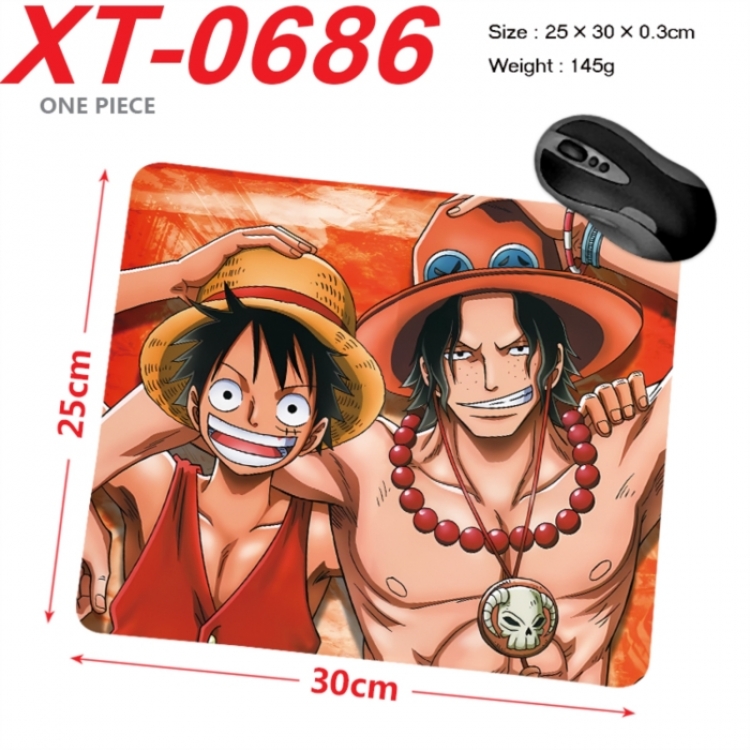 One Piece Anime peripheral new lock edge mouse pad 25X30cm