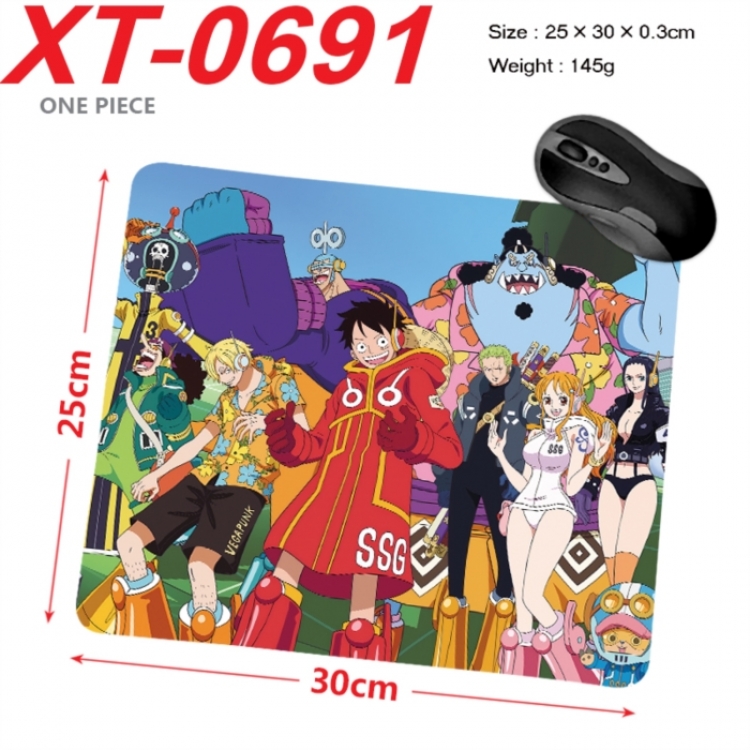 One Piece Anime peripheral new lock edge mouse pad 25X30cm