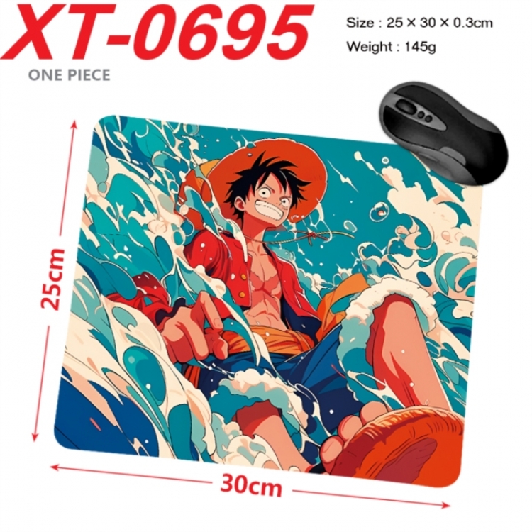 One Piece Anime peripheral new lock edge mouse pad 25X30cm