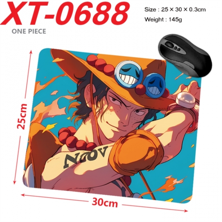 One Piece Anime peripheral new lock edge mouse pad 25X30cm