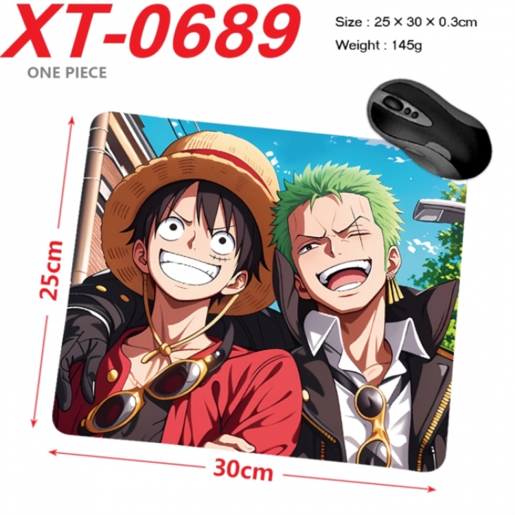 One Piece Anime peripheral new lock edge mouse pad 25X30cm