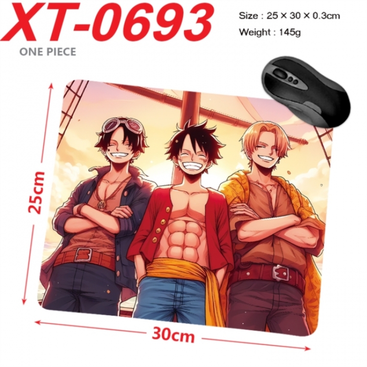 One Piece Anime peripheral new lock edge mouse pad 25X30cm