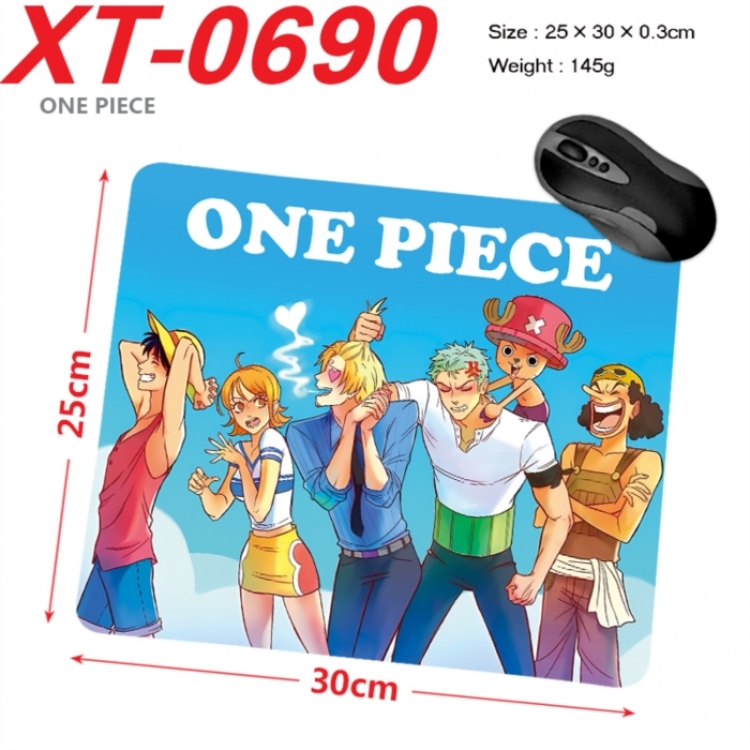 One Piece Anime peripheral new lock edge mouse pad 25X30cm