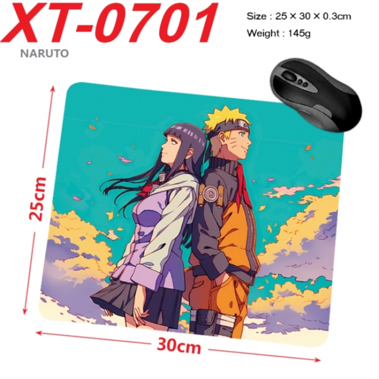 Naruto Anime peripheral new lock edge mouse pad 25X30cm