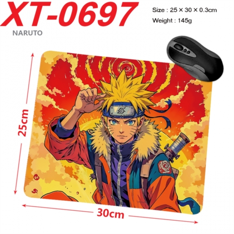 Naruto Anime peripheral new lock edge mouse pad 25X30cm