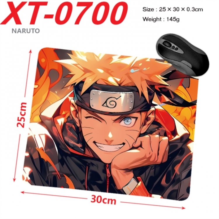 Naruto Anime peripheral new lock edge mouse pad 25X30cm