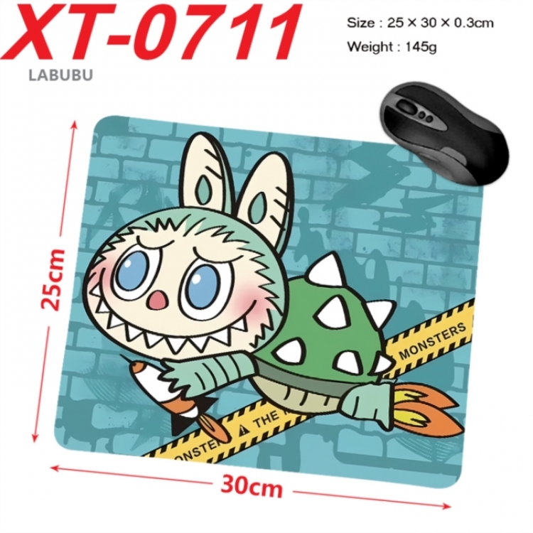 LABUBU Anime peripheral new lock edge mouse pad 25X30cm