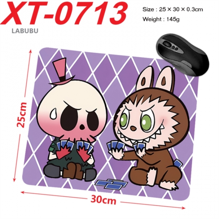 LABUBU Anime peripheral new lock edge mouse pad 25X30cm