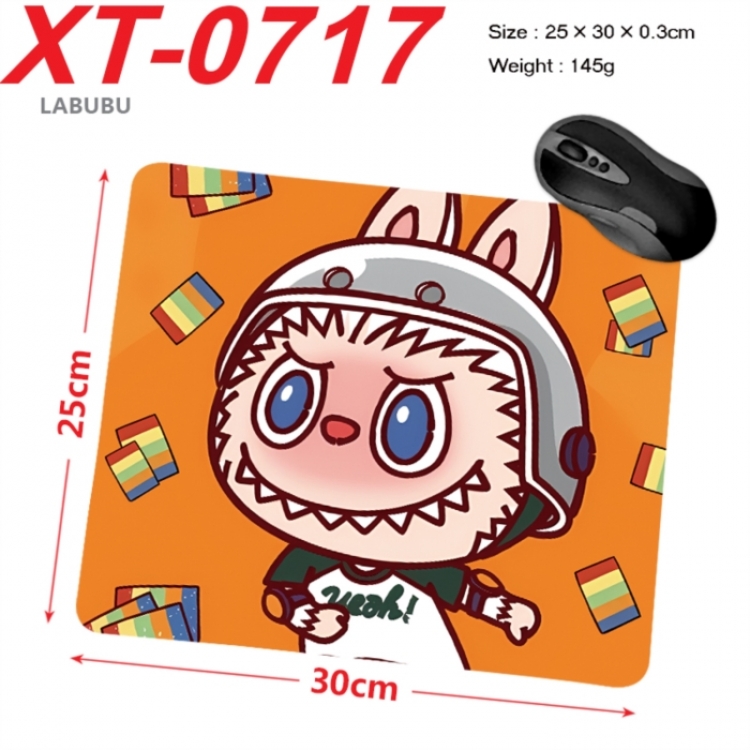 LABUBU Anime peripheral new lock edge mouse pad 25X30cm