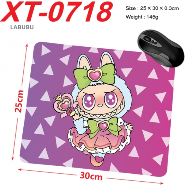 LABUBU Anime peripheral new lock edge mouse pad 25X30cm
