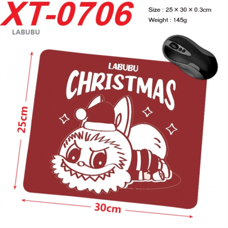 LABUBU Anime peripheral new lock edge mouse pad 25X30cm