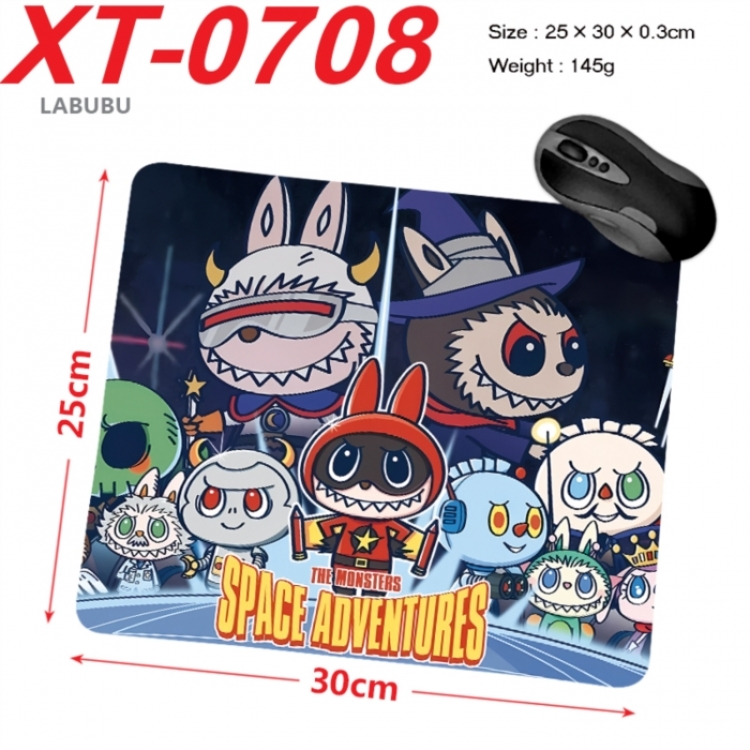 LABUBU Anime peripheral new lock edge mouse pad 25X30cm
