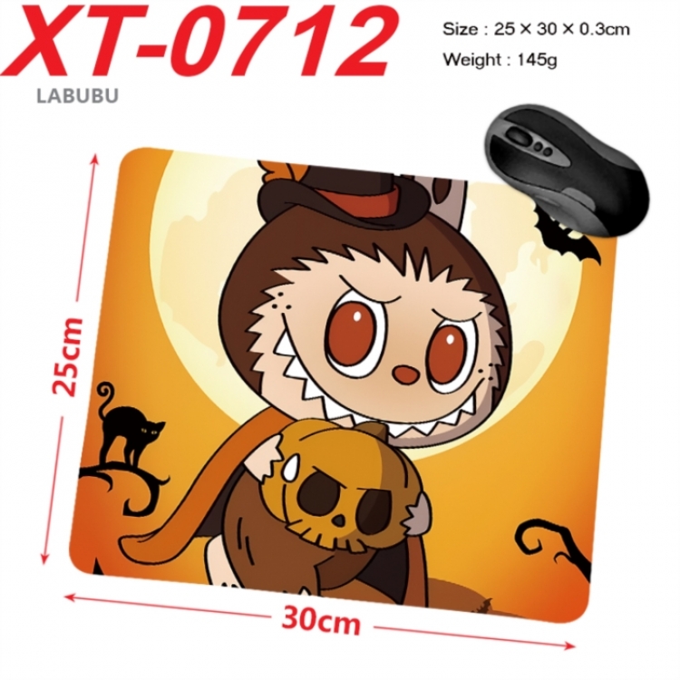 LABUBU Anime peripheral new lock edge mouse pad 25X30cm