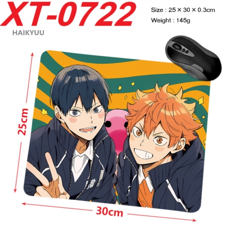 Haikyuu!! Anime peripheral new lock edge mouse pad 25X30cm
