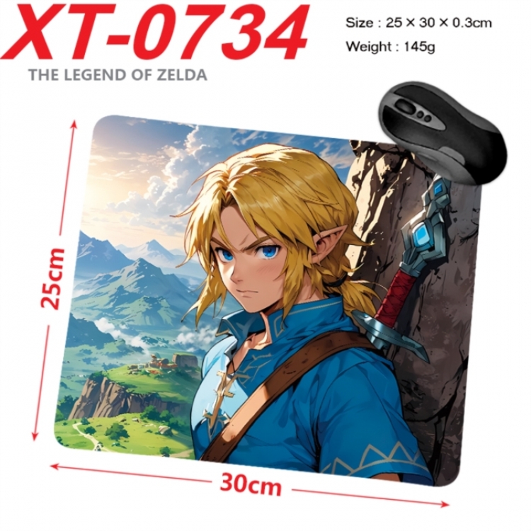 The Legend of Zelda Anime peripheral new lock edge mouse pad 25X30cm