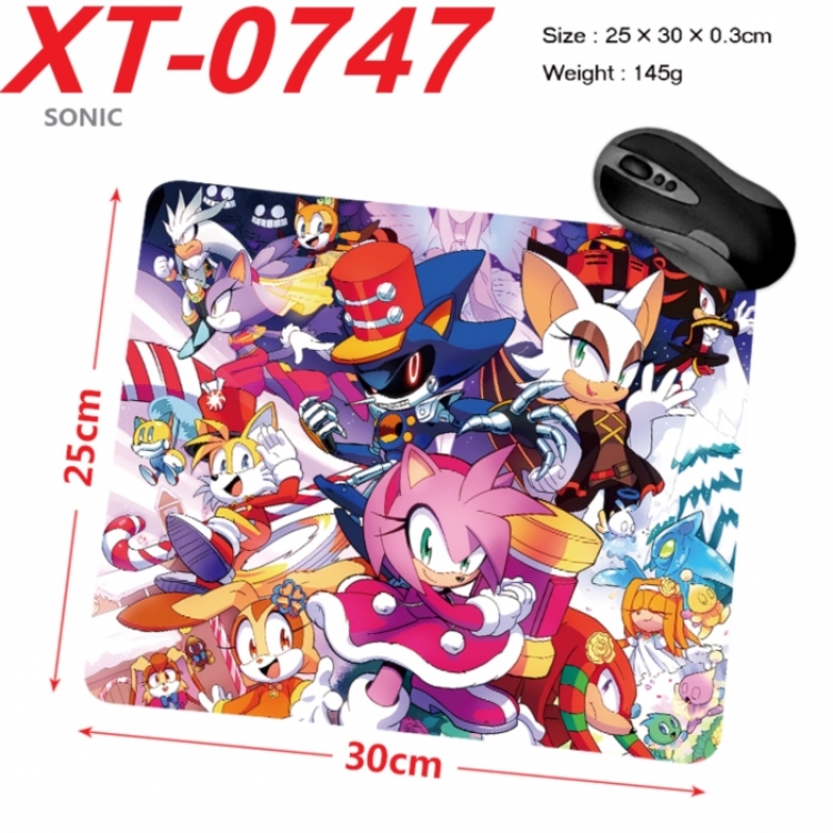 Sonic The Hedgehog Anime peripheral new lock edge mouse pad 25X30cm