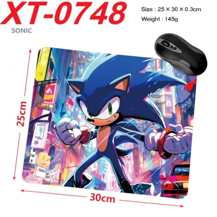 Sonic The Hedgehog Anime peripheral new lock edge mouse pad 25X30cm