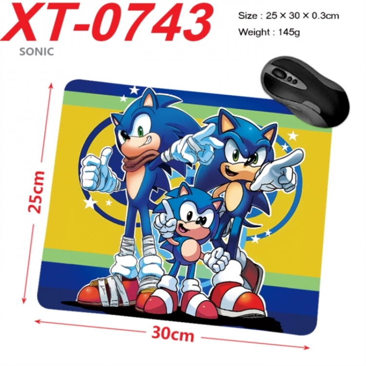 Sonic The Hedgehog Anime peripheral new lock edge mouse pad 25X30cm