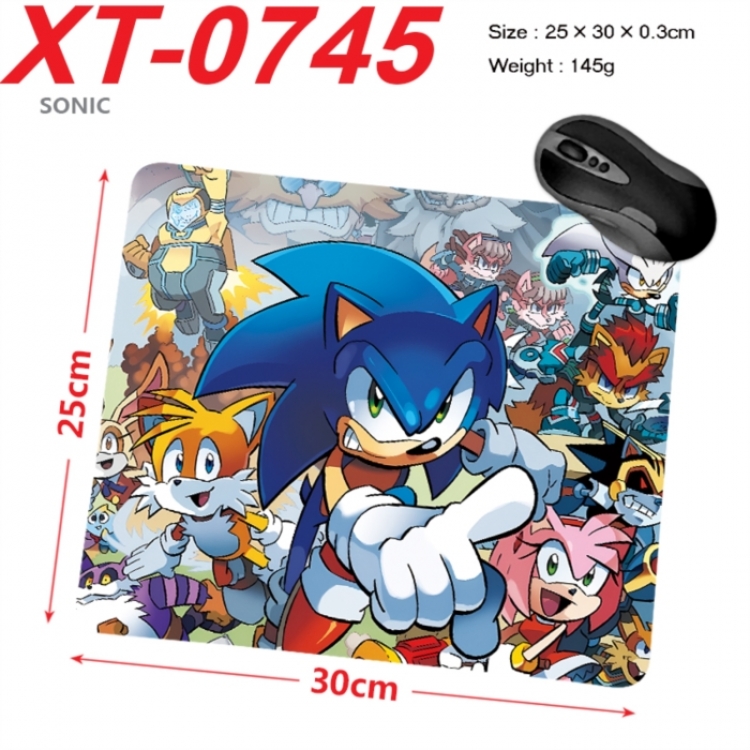 Sonic The Hedgehog Anime peripheral new lock edge mouse pad 25X30cm