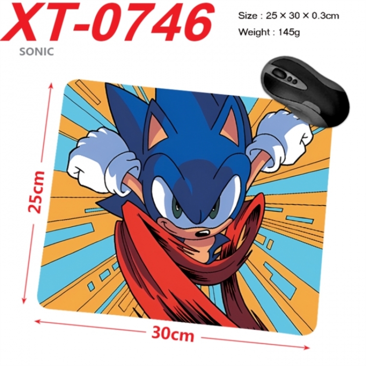 Sonic The Hedgehog Anime peripheral new lock edge mouse pad 25X30cm