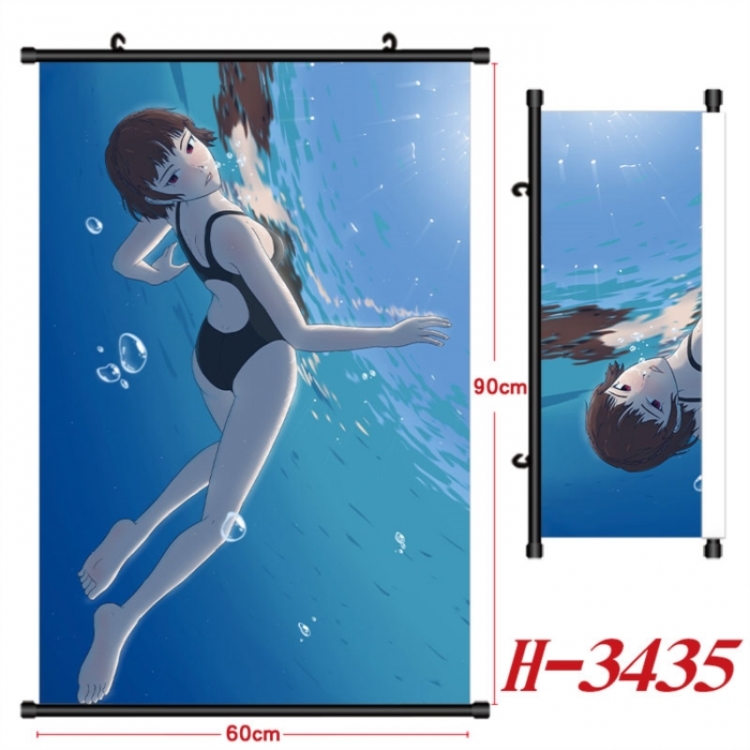 Megami Ibunroku Persona Anime Black Plastic Rod Canvas Painting Wall Scroll 60X90CM