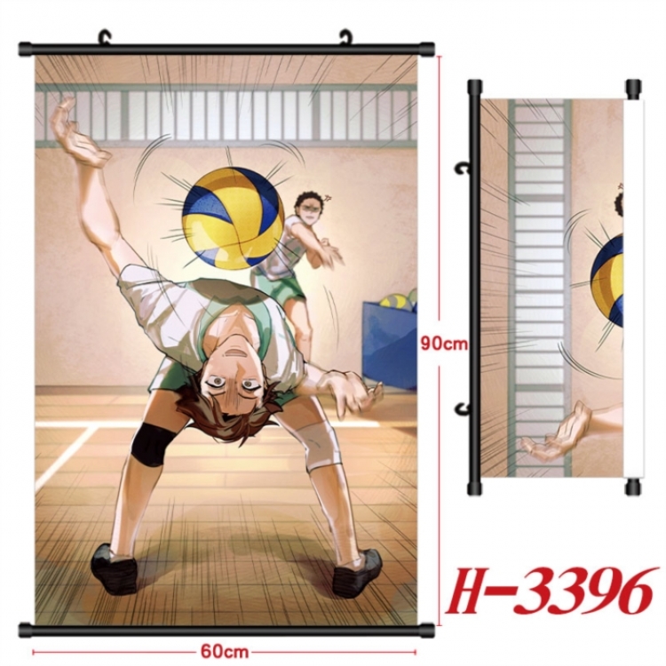 Haikyuu!! Anime Black Plastic Rod Canvas Painting Wall Scroll 60X90CM