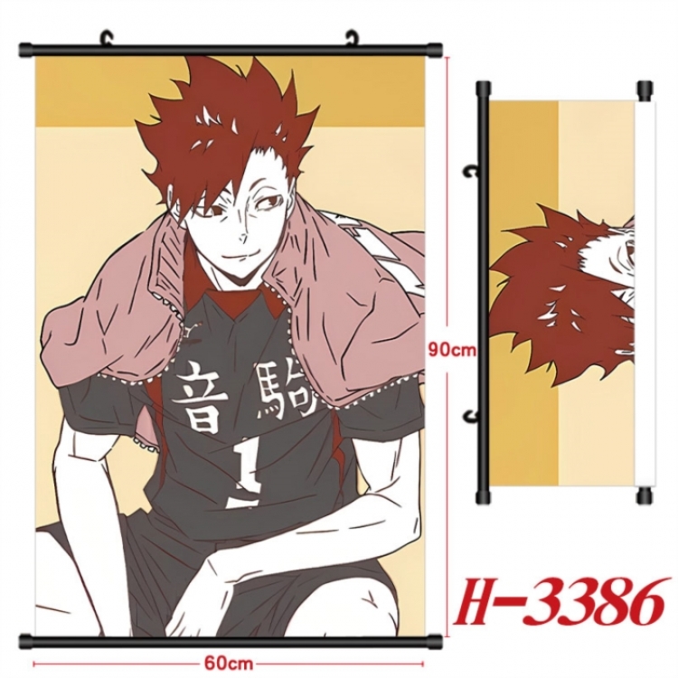 Haikyuu!! Anime Black Plastic Rod Canvas Painting Wall Scroll 60X90CM