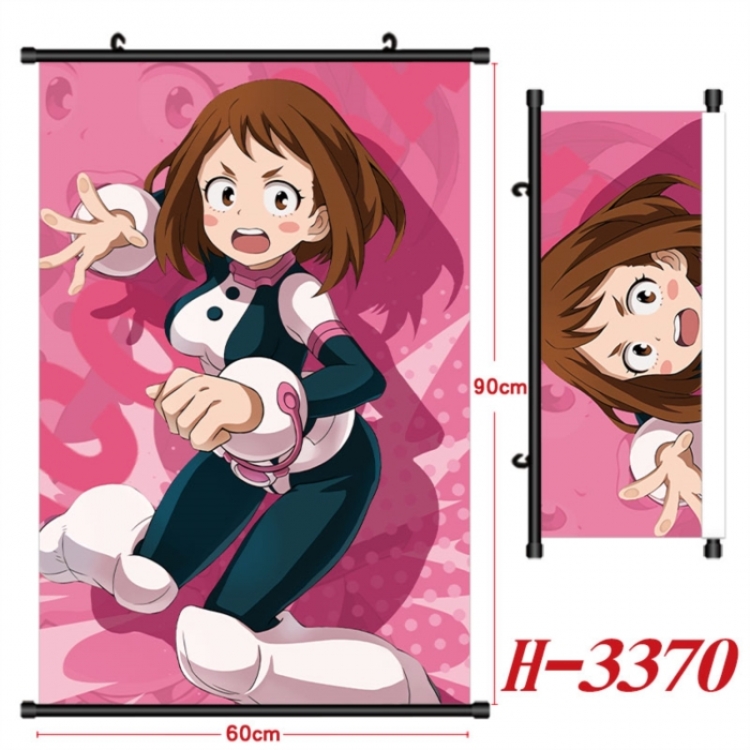 My Hero Academia Anime Black Plastic Rod Canvas Painting Wall Scroll 60X90CM