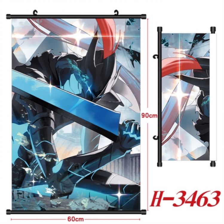 Solo Leveling:Arise Anime Black Plastic Rod Canvas Painting Wall Scroll 60X90CM