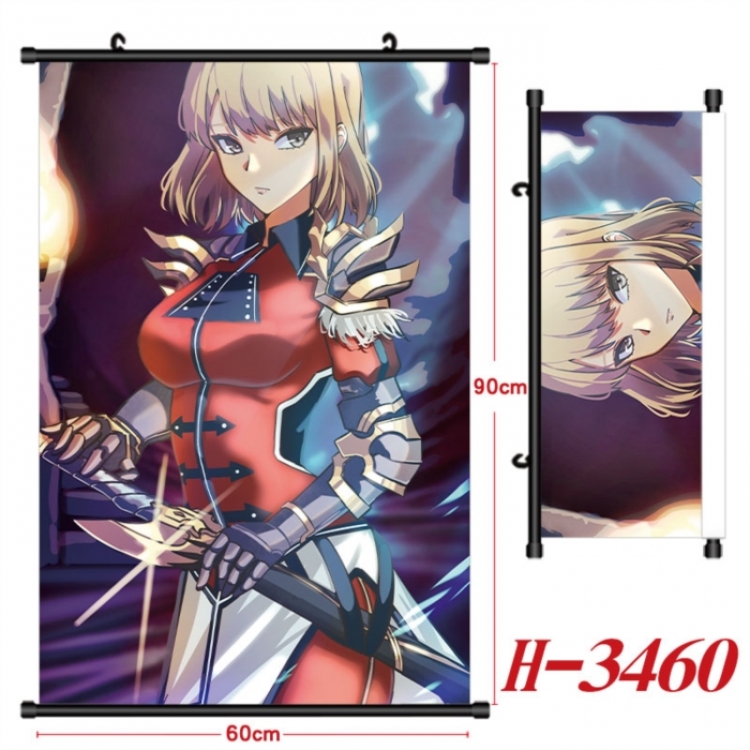 Solo Leveling:Arise Anime Black Plastic Rod Canvas Painting Wall Scroll 60X90CM
