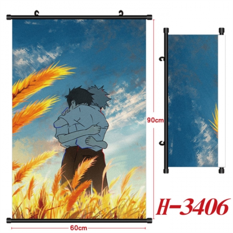EVA Anime Black Plastic Rod Canvas Painting Wall Scroll 60X90CM