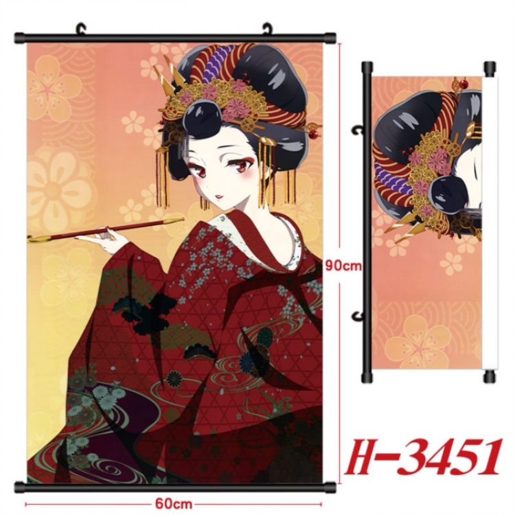 ZombieLandSaga Anime Black Plastic Rod Canvas Painting Wall Scroll 60X90CM H-3451