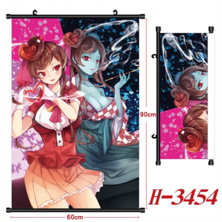 ZombieLandSaga Anime Black Plastic Rod Canvas Painting Wall Scroll 60X90CM H-3454