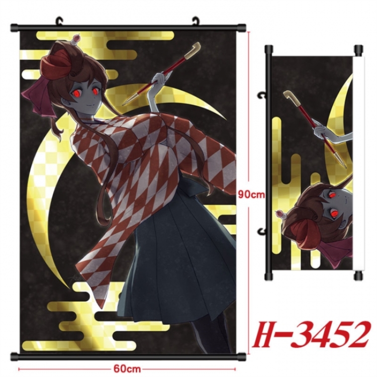 ZombieLandSaga Anime Black Plastic Rod Canvas Painting Wall Scroll 60X90CM H-3452