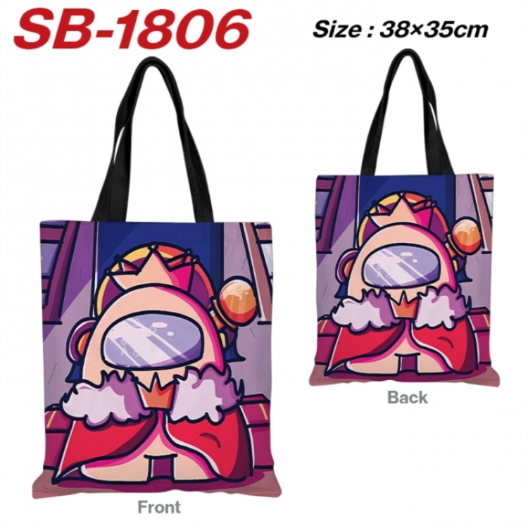 Among us Anime Canvas Handheld Shoulder Bag Handbag Shopping Bag 38X35CM SB-1806