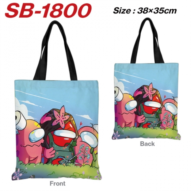 Among us Anime Canvas Handheld Shoulder Bag Handbag Shopping Bag 38X35CM SB-1800