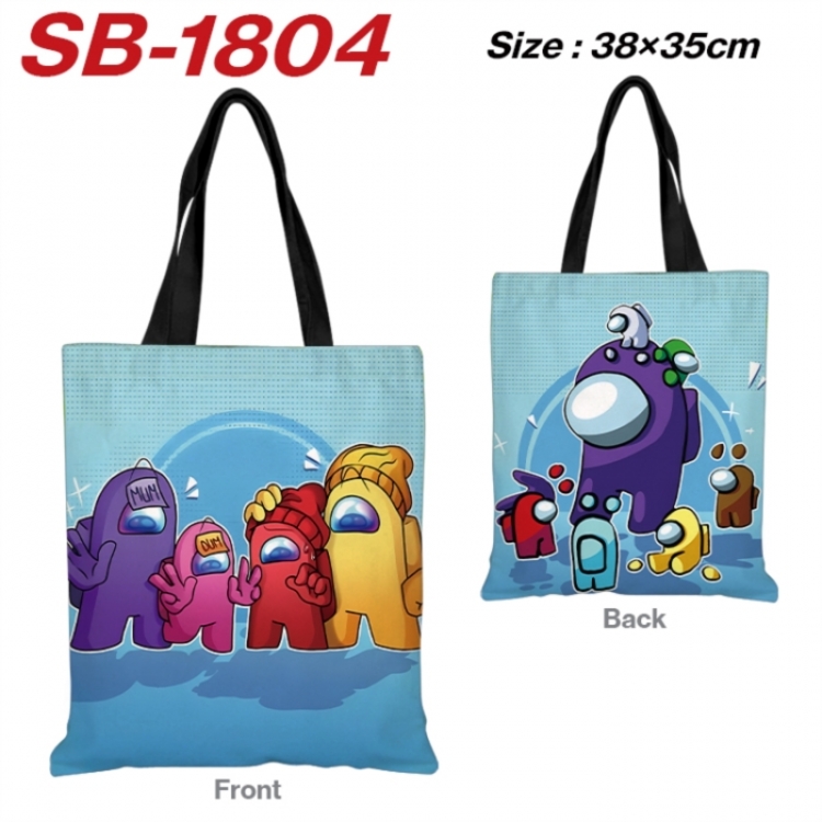 Among us Anime Canvas Handheld Shoulder Bag Handbag Shopping Bag 38X35CM SB-1804