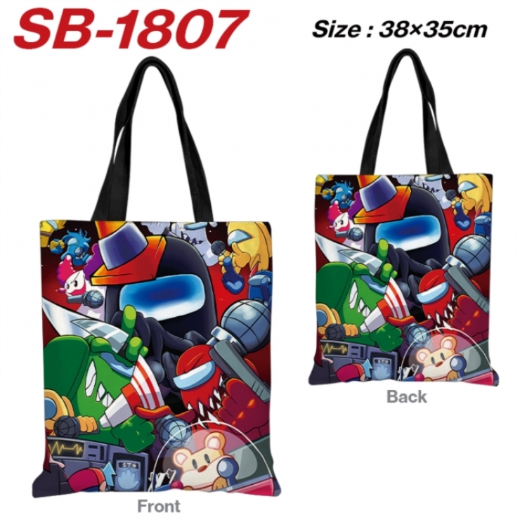 Among us Anime Canvas Handheld Shoulder Bag Handbag Shopping Bag 38X35CM SB-1807