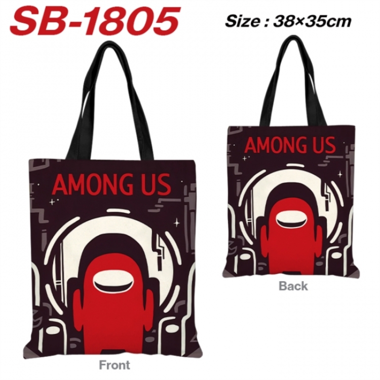 Among us Anime Canvas Handheld Shoulder Bag Handbag Shopping Bag 38X35CM SB-1805