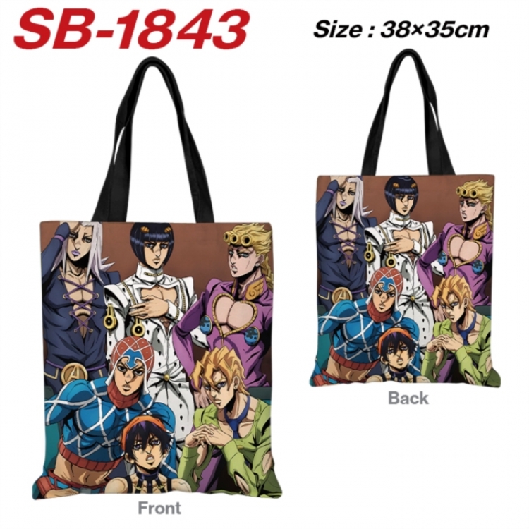 JoJos Bizarre Adventure Anime Canvas Handheld Shoulder Bag Handbag Shopping Bag 38X35CM SB-1843