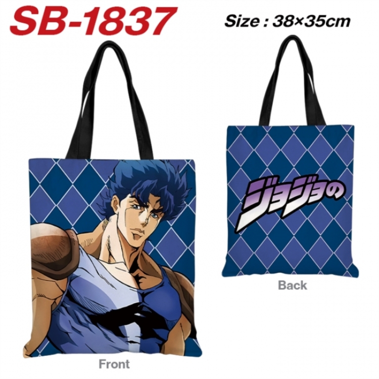 JoJos Bizarre Adventure Anime Canvas Handheld Shoulder Bag Handbag Shopping Bag 38X35CM SB-1837